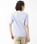 スノーコットン 鹿の子ボーダー Tシャツ【接触冷感】