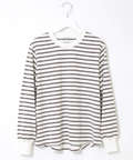 ラウンドヘム ボーダー カットソー