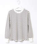 ラウンドヘム ボーダー カットソー