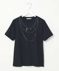 ネックレスプリント 半袖 Tシャツ