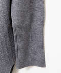 ウールブレンド ミドル丈 チュニックカーディガン