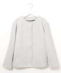 微起毛素材 ノーカラー ブルゾン