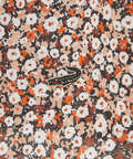 小花柄プリント 七分袖 ギャザーブラウス 【JAPAN FABRIC】