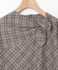 グレンチェック デザイン ブラウス