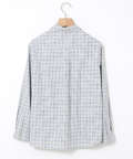 コットンブレンド チェック柄 ブラウス