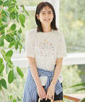 小花柄 プリント Tシャツ