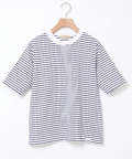 モックネック ボーダー Tシャツ