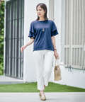 スラブ天竺 フリルスリーブ Tシャツ