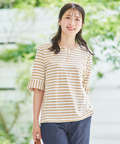 スノーリネン ボーダー Tシャツ【接触冷感】