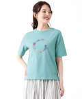 フラワーリース プリント  Tシャツ