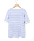 スノーコットン 鹿の子ボーダー Tシャツ【接触冷感】