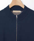 シルクブレンド ジップアップ ニット カーディガン