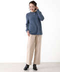 ウールブレンド ヘンリーネック ニット