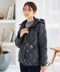 2WAYフード キルトダウン ジャケット【撥水加工】