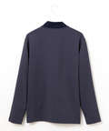 スタンドカラー ハーフジップ プルオーバー
