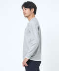 レイヤード風 ヘンリーネック Tシャツ