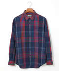 シャギー加工 タータン柄 シャツ