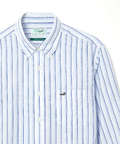 サッカー ストライプ ボタンダウン シャツ 【日本製生地】【接触冷感】