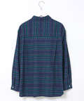 微起毛ピケ チェック柄 ブラウス