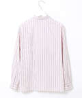 コットンブロード ストライプ柄 ブラウス