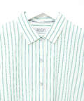 スノーコットン ストライプ 七分袖 シャツ【接触冷感】