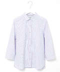 スノーコットン ストライプ 七分袖 シャツ【接触冷感】