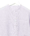 スノーコットン ボーダー プルオーバー ブラウス【接触冷感】