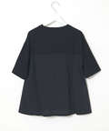 プレーティング天竺 異素材ドッキング 5分袖Tシャツ【吸汗速乾】