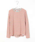 天竺 メランジボーダー クルーネックTシャツ