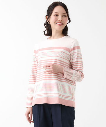 パネルボーダー 長袖 Tシャツ