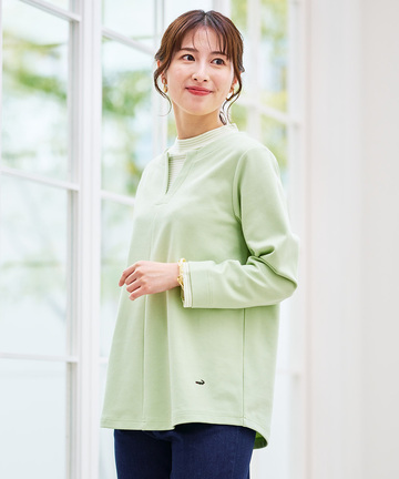 レイヤード モックネック チュニック【オンラインショップ・一部店舗限定】