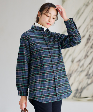 ツイードライク チェック柄 チュニック