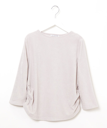 ミニパイル ギャザー カットソー