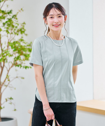 ピンタック リッチ Tシャツ