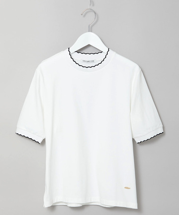 スカラップ リブ Tシャツ