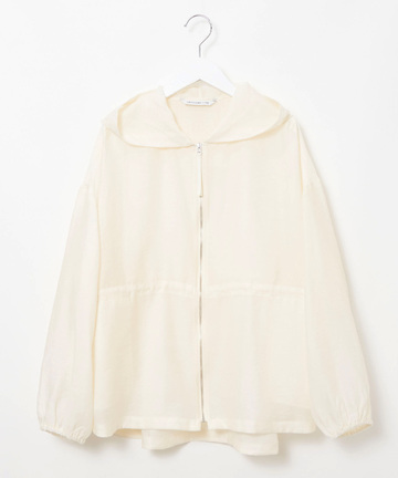 シアー フード付きブルゾン