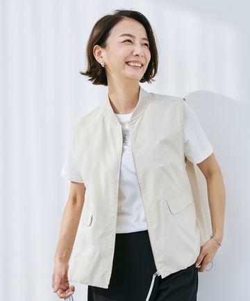 タフタ ジップアップ ベスト