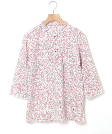 フリル襟 小花柄 ブラウス