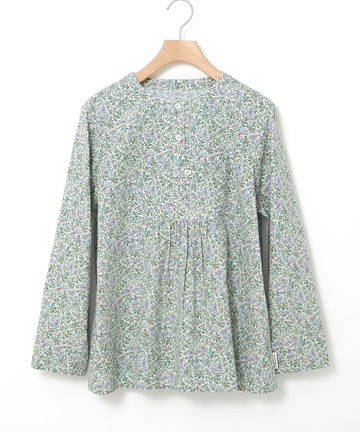 リーフ柄 プルオーバー ブラウス【オンラインショップ・一部店舗限定】