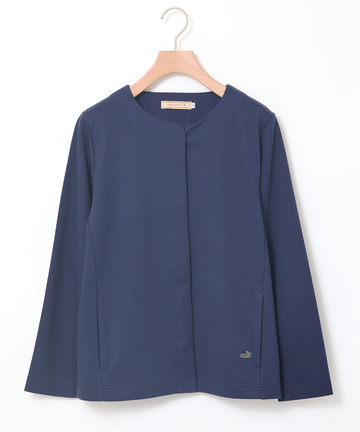 ツイル調 ノーカラー ジャケット【一部店舗限定】