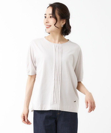スノーリネン ピンタック プルオーバーTシャツ【接触冷感】