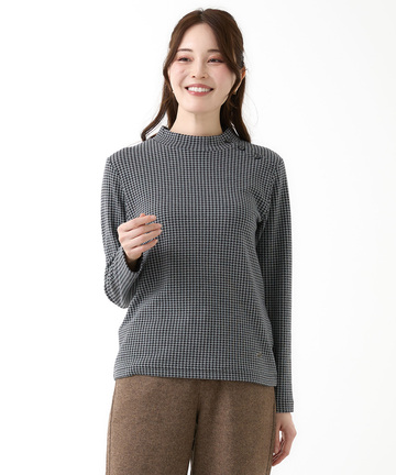 ジャカード ハイネック カットソー