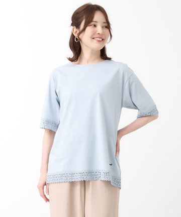 レース チュニック丈 Tシャツ