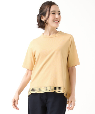裾レース 半袖 Tシャツ