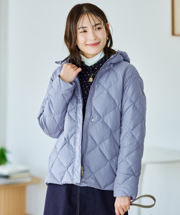 2WAYフード キルトダウン ジャケット【撥水加工】