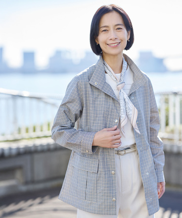 ブルームタータン ミドル丈 コート【手洗いOK】