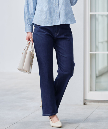 ストレッチ ストレート デニムパンツ