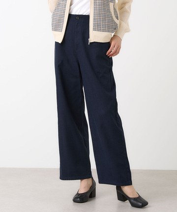 ウエストゴム タック ワイド パンツ