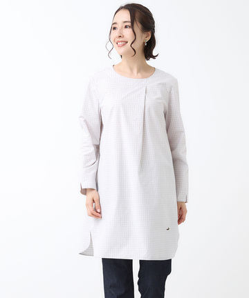 タックデザイン チェック チュニック【オンラインショップ・一部店舗限定】