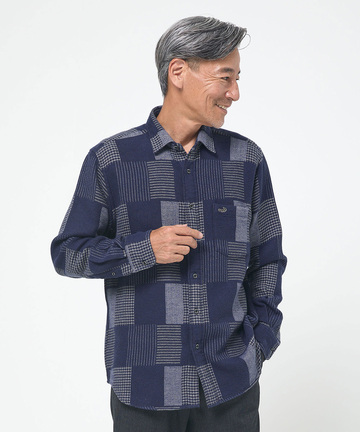 コットンビエラ パッチワーク調 シャツ